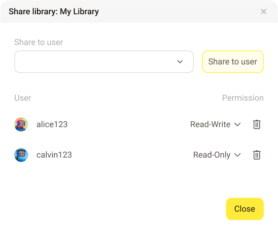 Share library