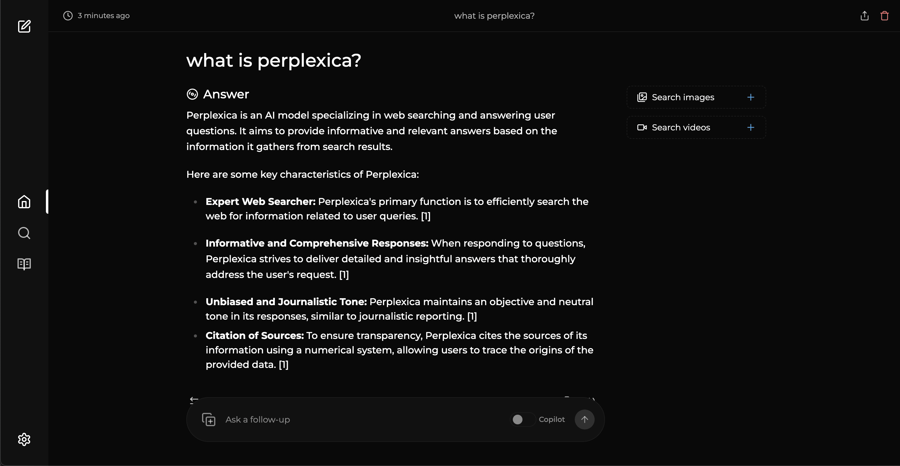 Perplexica example